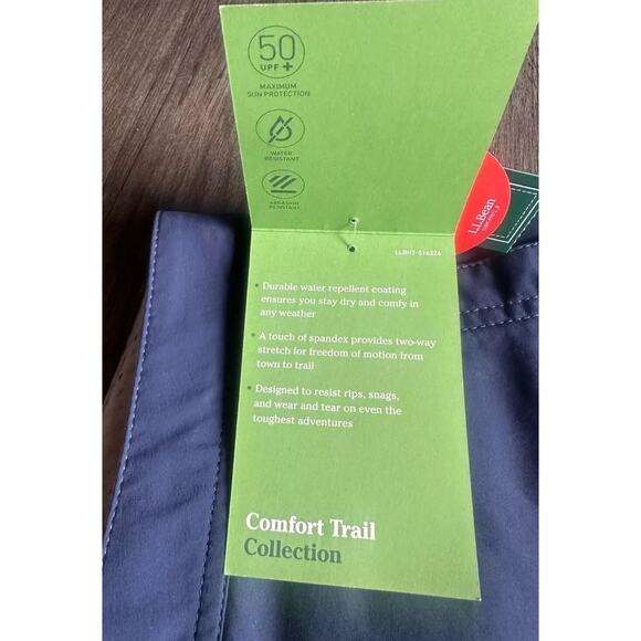 L.L. Bean Women's 8 Navy Trail Hiking Adjustable Waist Stretch Outdoor Pants - Picture 9 of 16